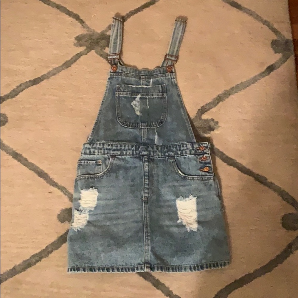 Overall jean dress
